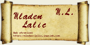 Mladen Lalić vizit kartica
